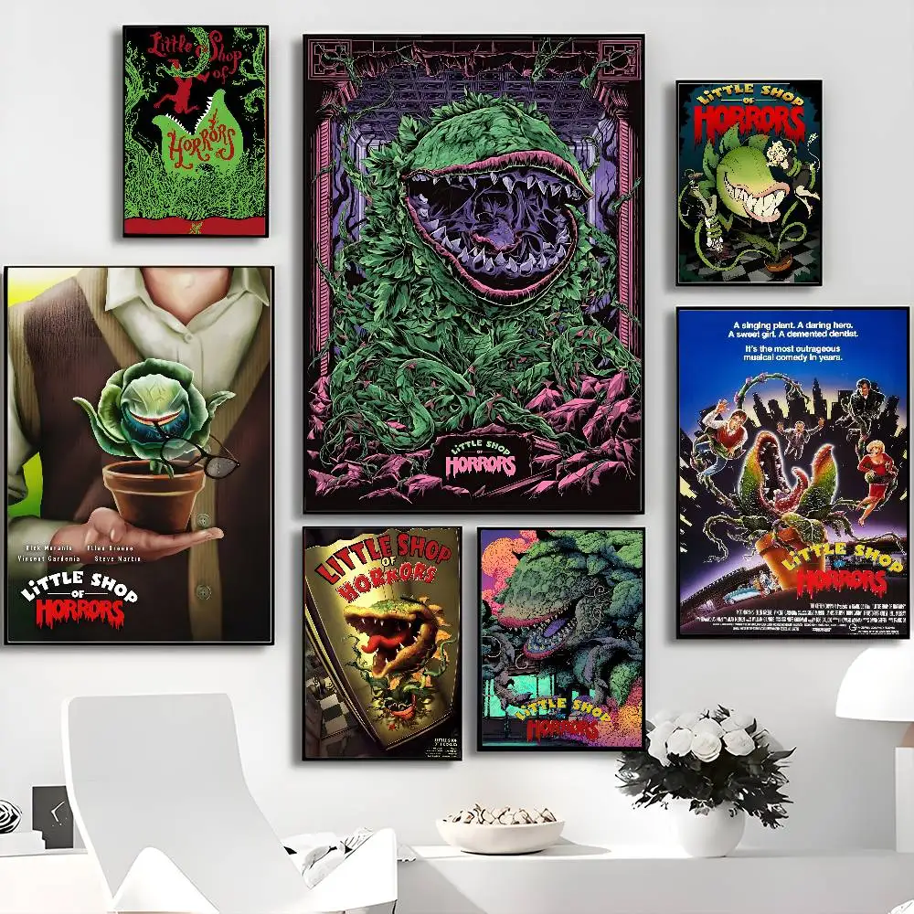Little shop of Horrors Classic Vintage Posters Decoracion Painting Wall Art White Kraft Paper Kawaii Room Decor