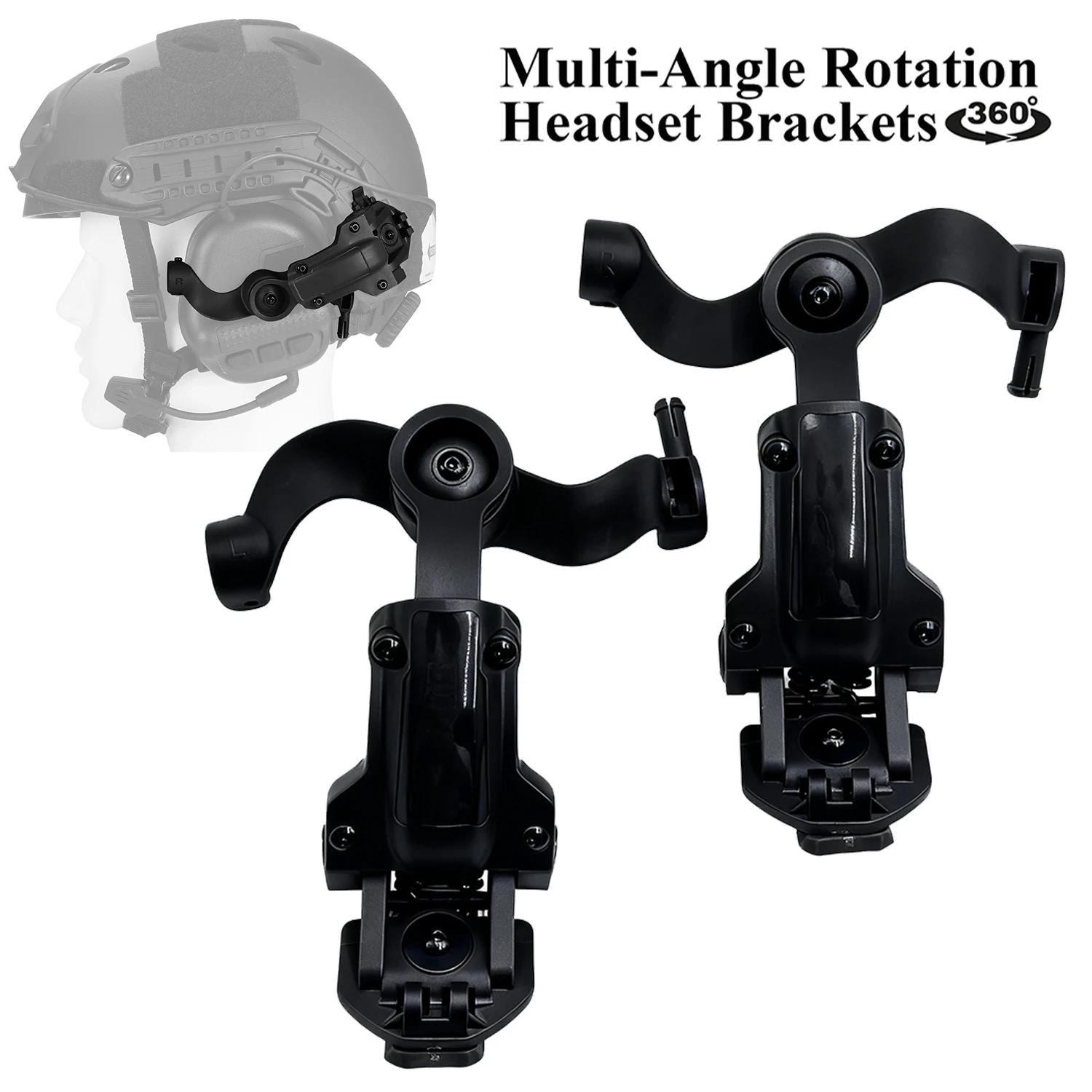 

Адаптер ARC для тактического шлема для гарнитур M31/M32, комплект кронштейнов для шлема для страйкбольной гарнитуры, вращающийся держатель для наушников для охоты