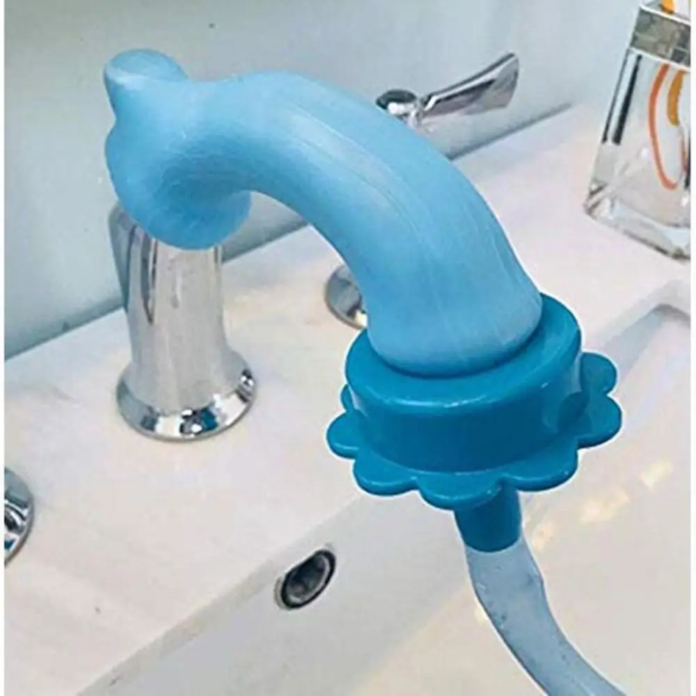 

Simple Flexible Adjustable Shower Hose ABS Blue Silicone Adapter Elastic Hose Faucet Extension Portable Quick Shower Hose DIY