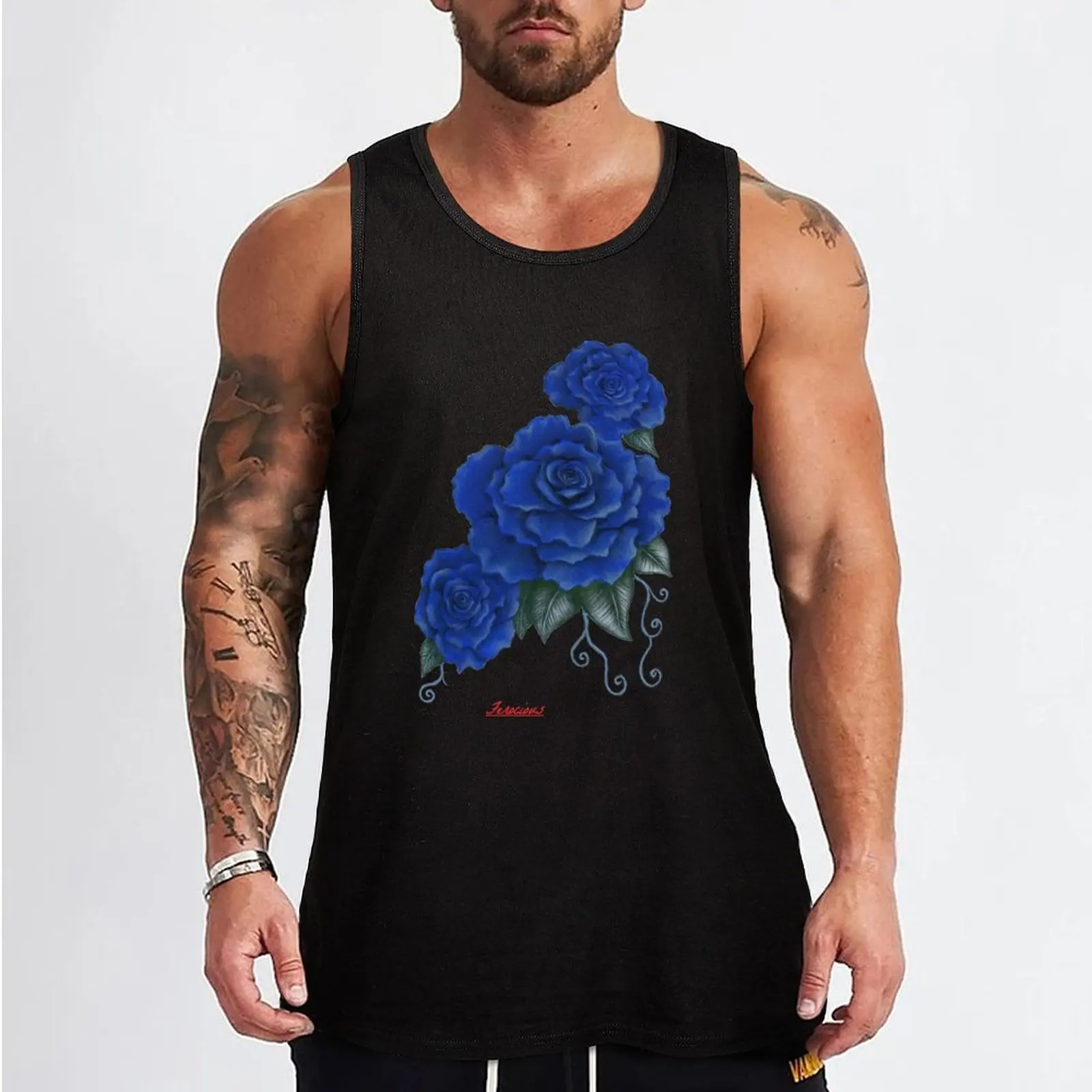 Blue Roses Tank Top quick-drying t-shirt anime clothes anime