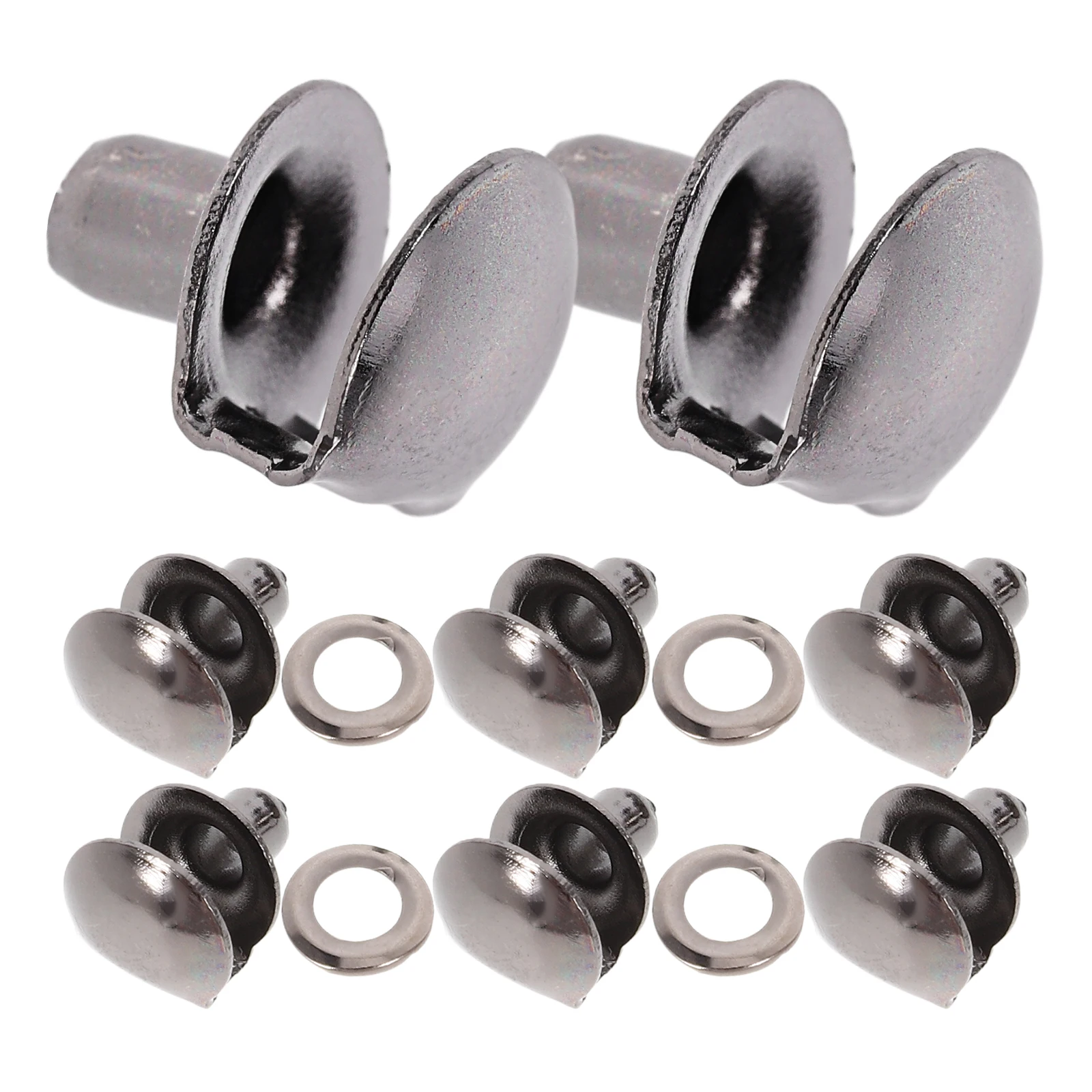 

10pcs Silver 10mm Bootlace Hooks Shoe Buckle Rivets Eyelet Fittings for Shoelaces Metal Supplies Repair Kit Hiking Camping Shoe