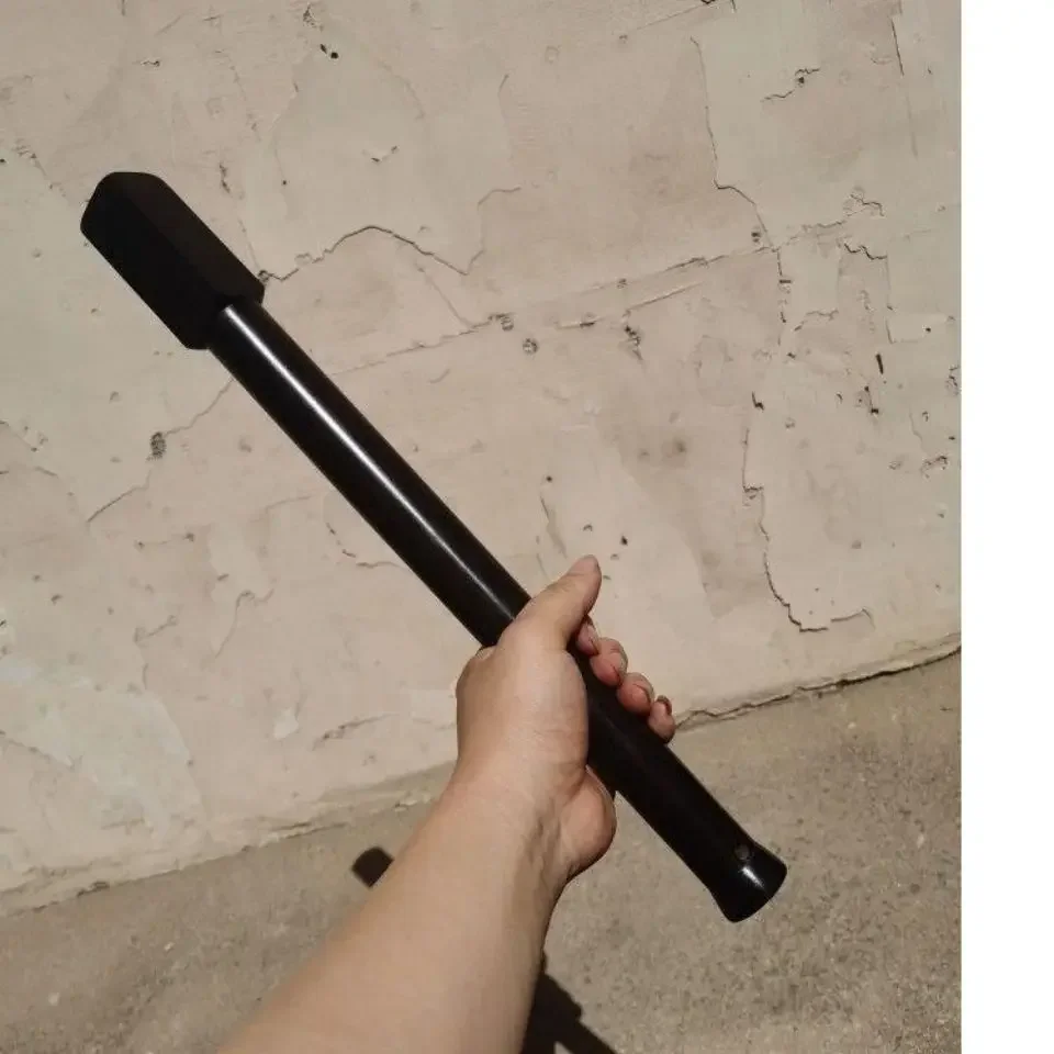 Bastone corto in legno Fitness Viola chiaro Ebano Cane batte Manica EDC Trench Hammer Strumenti per auto di autodifesa