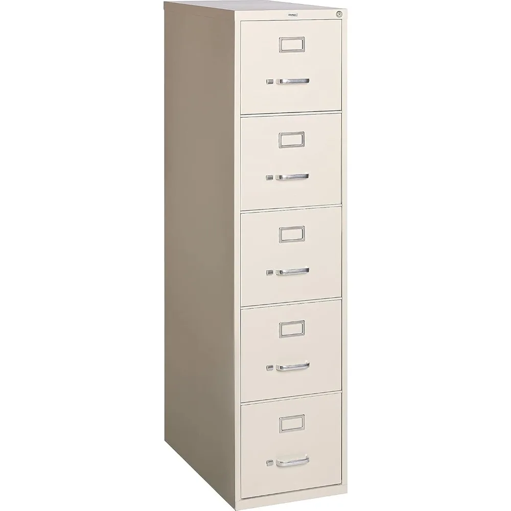 368569 5 Drawer Vertical File Cabinet, Putty, Ltr, 26.5