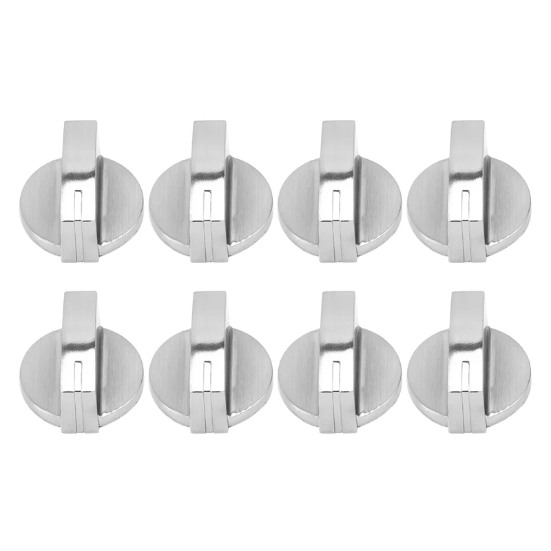 8Pcs Metal 8Mm Universal Gas Stove Control Knobs Adaptors Oven Switch Cooking Surface Control Locks Gas Stove Oven Knobs