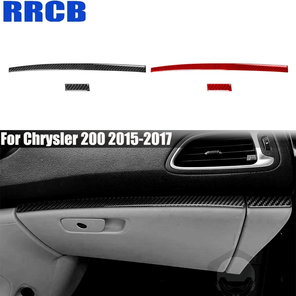 

For Chrysler 200 2015 2016 2017 Carbon Fiber Car Accessories Dashboard Co-pilot Decorative Interior Cover Trim Modified Sticker