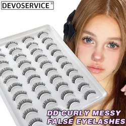 Wholesale 20Pairs 3D Mink Eyelashes Natural Thick False Eyelashes Light Weight Wispy Volume Russia Short Fake Eye Lashes Makeup