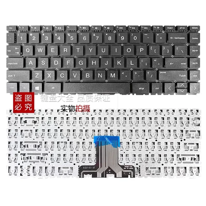 For HP TPN-I132 14g-BR 14Q-CS 245 G7 246 G7 Laptop Keyboard Replacement US Layout Black