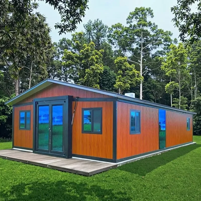 Chinese Factory Prefabricated Luxury Expandable 2-Bedroom Steel Structure Container House for Apartment Mall & Office Use