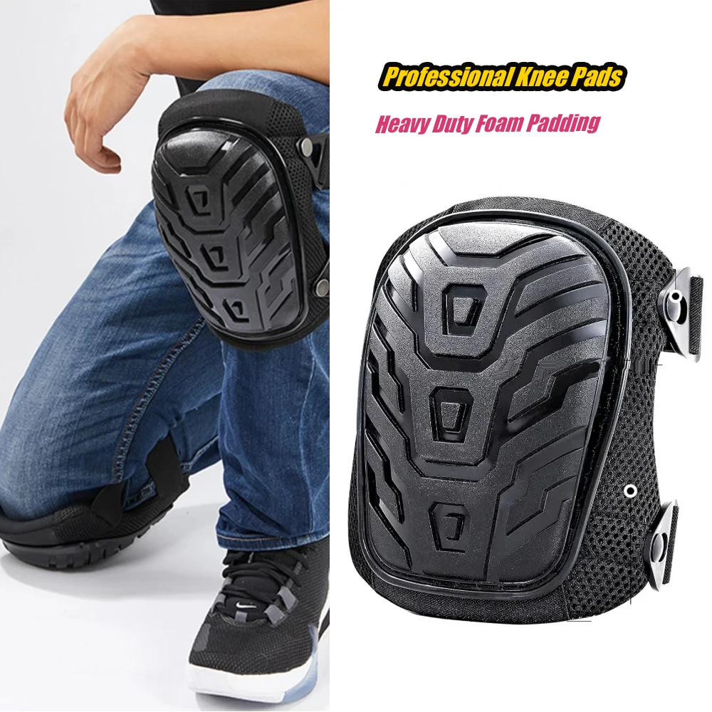 

1 пара профессиональных наколенников, прочная пенопластовая подкладка, двойные ремни, регулируемые зажимы, универсальное использование, садовое строительство