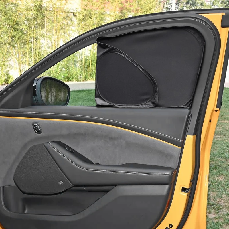 Car Black Window Privacy Sunshade For FORD MUSTANG MACH E 2021-2026Auto Anti-UV Heat Insulation Protect Cover Interior Accessory