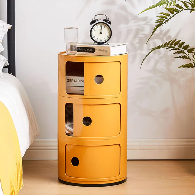 

Modern Design Nightstands Round Nordic Salon Unique Center Coffee Tables Bedside Vanity Storage Box Locker Bedroom Furniture