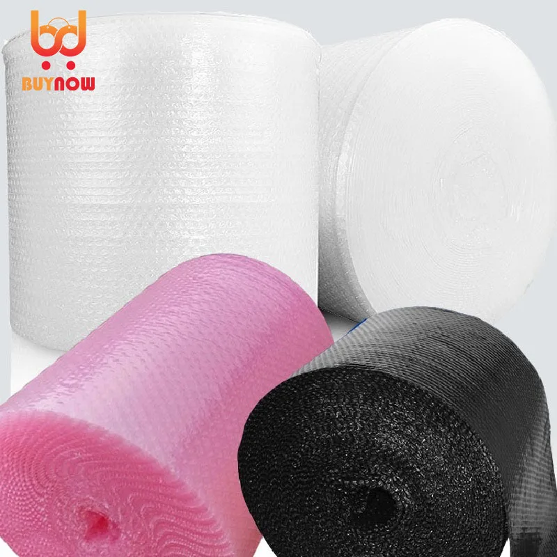 20/30/40/50cm Width Packaging products Pure black opaque shockproof bubble film Food packaging film for express moving