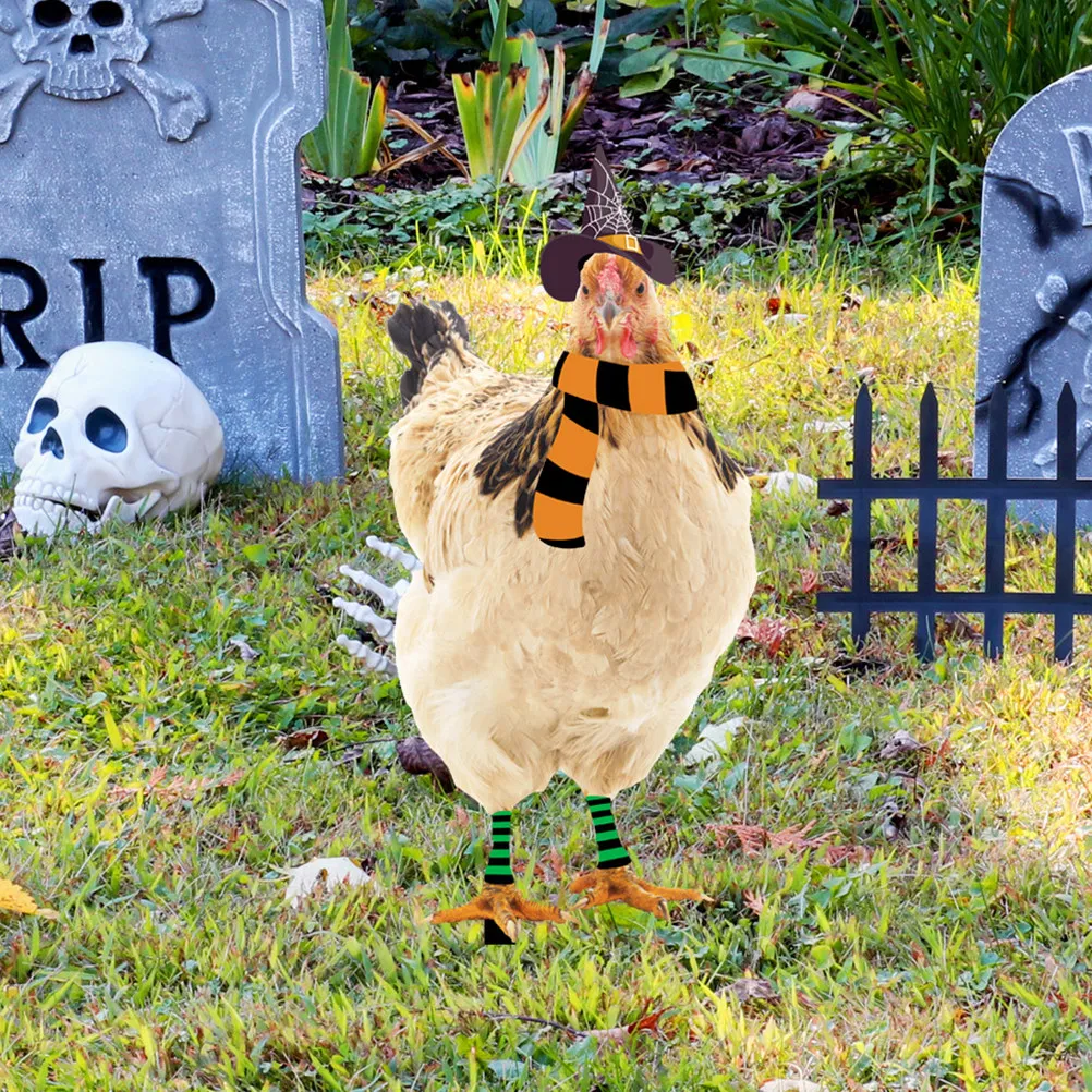 

2Pcs Garden Stake Yard Sign Chicken Shape Acrylic Lawn Decor Outdoor Decorative Garden Ornament Halloween Yard Decor Outdoor