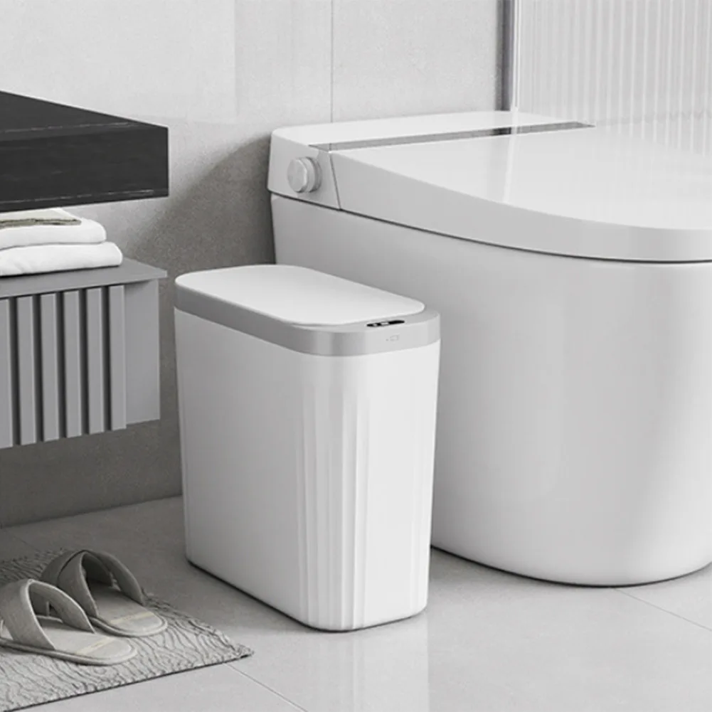 Large Capacity Smart Trash Can ABS PP Material Sealed Control For Home Office Bedroom Floor Standing Automatic Dustbin