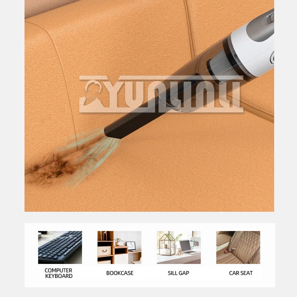 Беспроводной автомобильный пылесос, портативный ручной автомобильный пылесос 9000 Па, беспроводной пылеуловитель