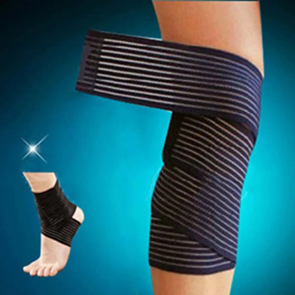 leg Kinesiology Tape Knee Compression Bandage Thigh Ankle brace support Knee Pads Wraps Support Protector Elbow protector pads