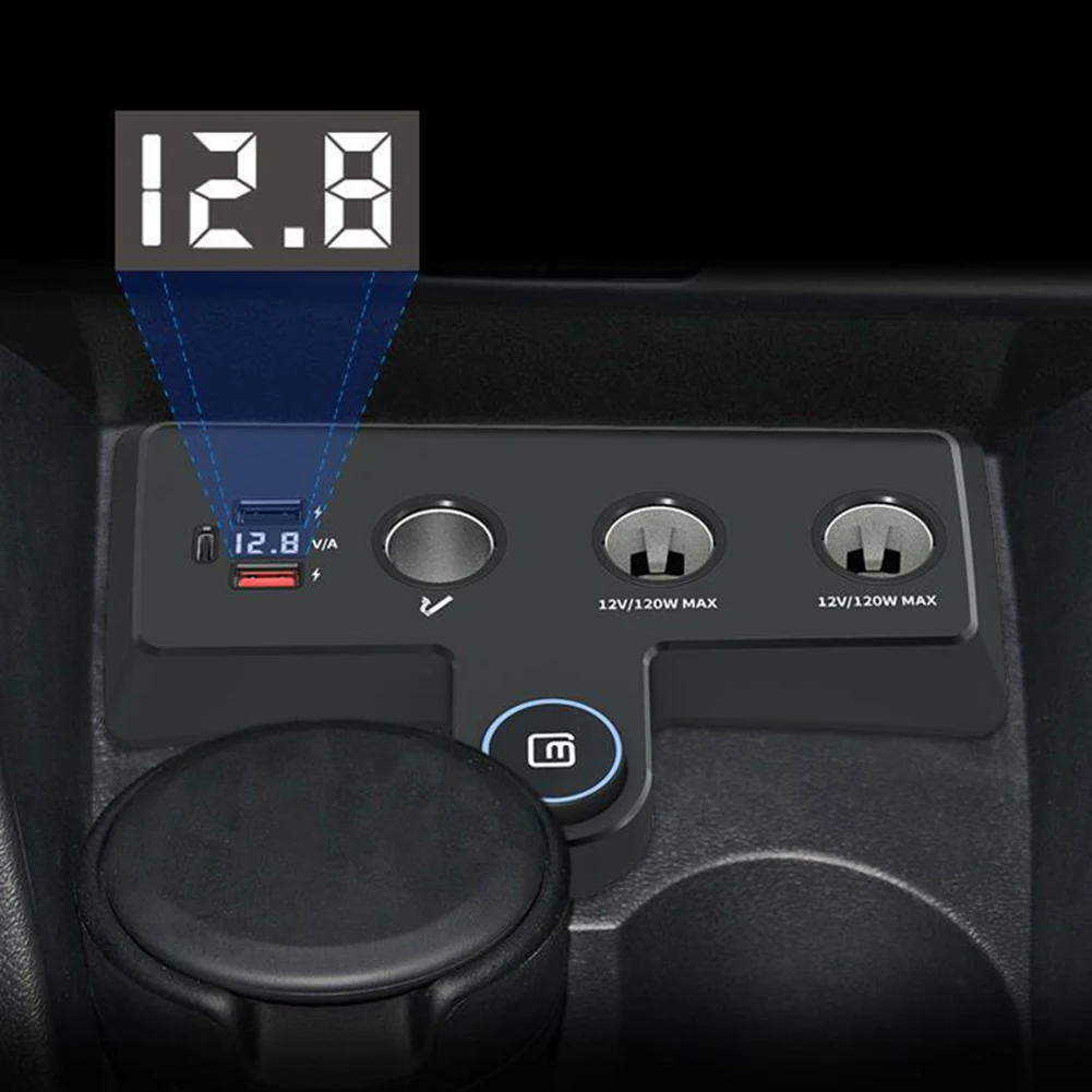Fast Charging Splitter for Polo 2011-2018 Cars with LED Voltage Monitoring and Built-in Safety Protection Fuse