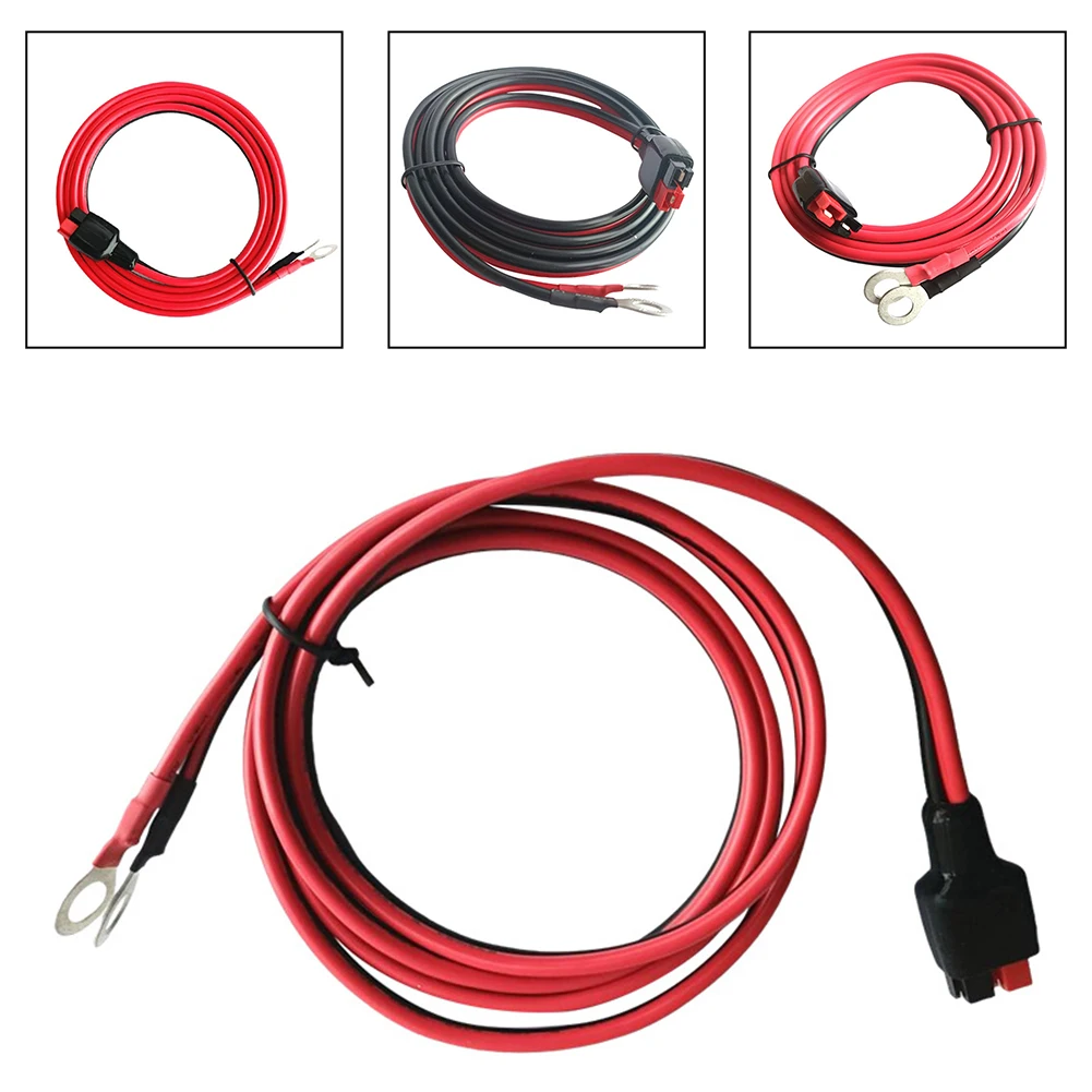10AWG Battery Cable with 45A Connector and 8mm O-Ring Terminal for Power Stations Solar Panels and Rechargeable Battery Packs