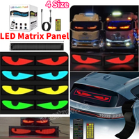 5V USB Multilingual Car LED Matrix Pixel Panel Scrolling Advertising Bluetooth App Control for Car Truck Devil's Eye Signs Light
