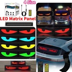 5V USB Multilingual Car LED Matrix Pixel Panel Scrolling Advertising Bluetooth App Control for Car Truck Devil's Eye Signs Light