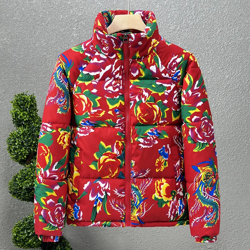 

Мужская зимняя утепленная куртка-пуховик «Северо-Восточный большой цветок» для праздничных мероприятий в деревенском стиле