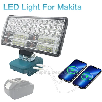 Voor Makita/Lomvum/Zhipu/Hongsong 18V Li-Ion Batterij Draagbare LED Werklamp Draadloze Zaklamp Spotlight noodverlichting