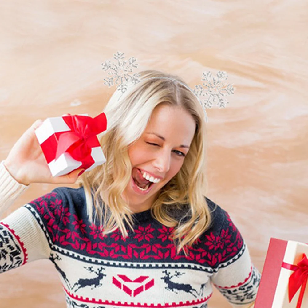 

Snowflake Headband Metal Hairband For Christmas Party Holiday Carnival Cosplay Snowflake Hair Accessory Women