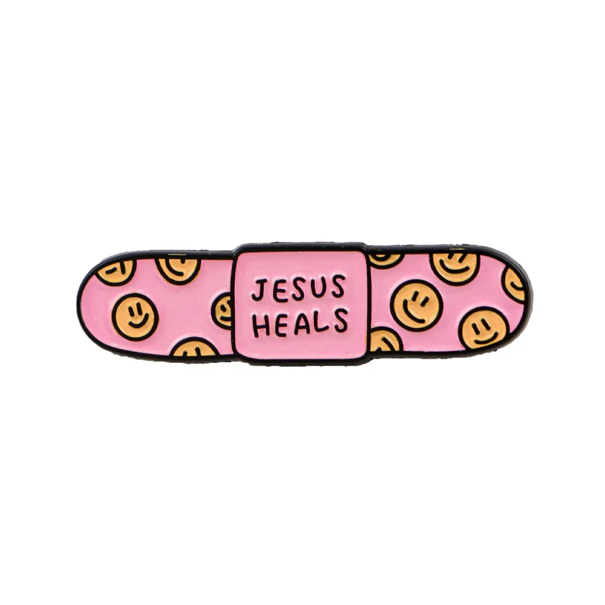 Jesus Heals Band-aid Enamel Pin Lapel Pins for Backpacks Cartoon Badges Cute Brooch for Clothes Jewelry Gifts for Friends