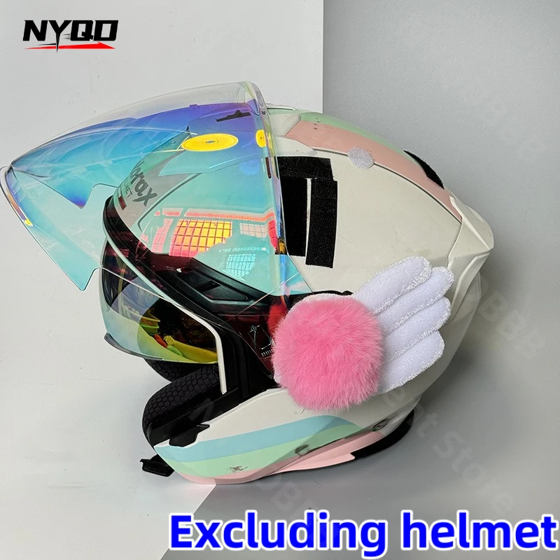 

Электрический велосипедный шлем, аксессуары с крыльями ангела, мотоциклетный шлем, плюшевые крылья, коровые рога, быстросъемная наклейка, украшение