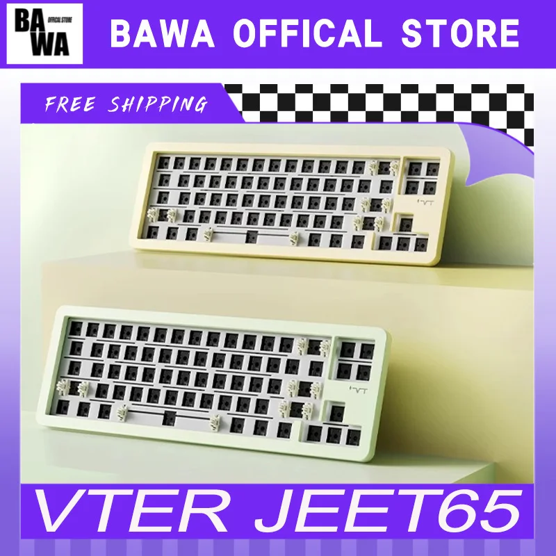 

Vter Jeet65 Mechanical Keyboard Kit Wireless Tri-Mode Support Via/Qmk Aluminum Alloy Keyboard For Esports Gamer Gifts