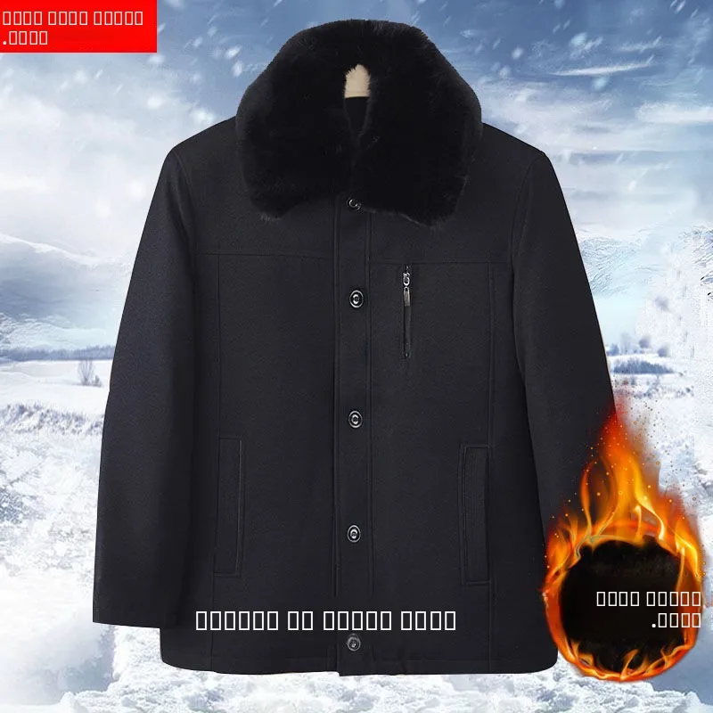 

Thiened Fce Casual Winter Jaet for Men Midlife 40 Years Old Dad Sle 70 Years Old andpa Winter Clothes Busin Gen...