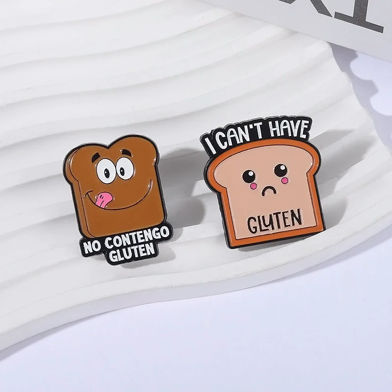 أنا أتسامح الكثير من الأشياء ولكن لا دبوس المينا الغلوتين مضحك خالية من الغلوتين شارة نخب لطيف