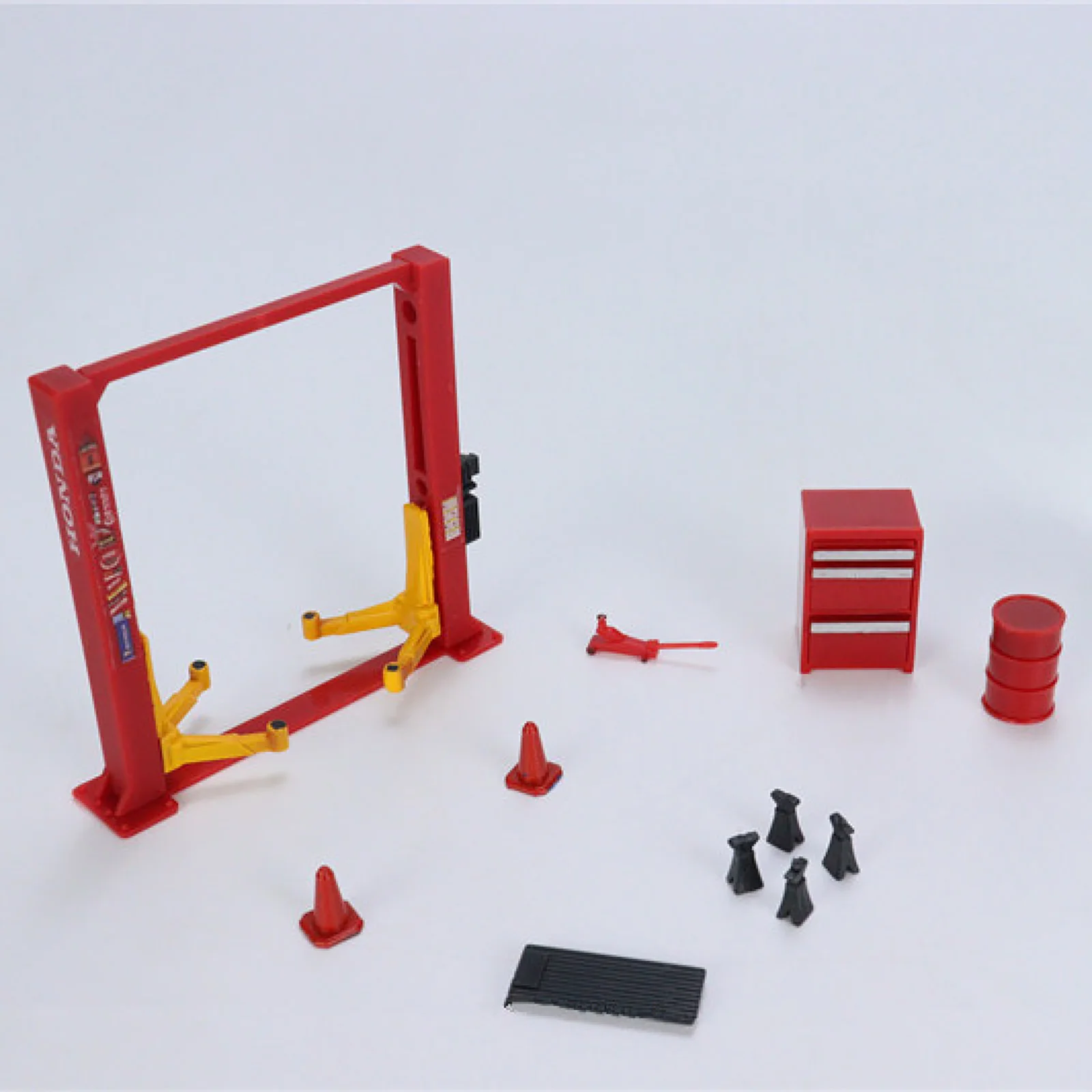 

12 шт./компл. 1/64 набор инструментов для обслуживания гаража ABS модель автомобиля дисплей диорама наборы инструментов для ремонта модели 1/64 сцена с комплектом гаражного подъема