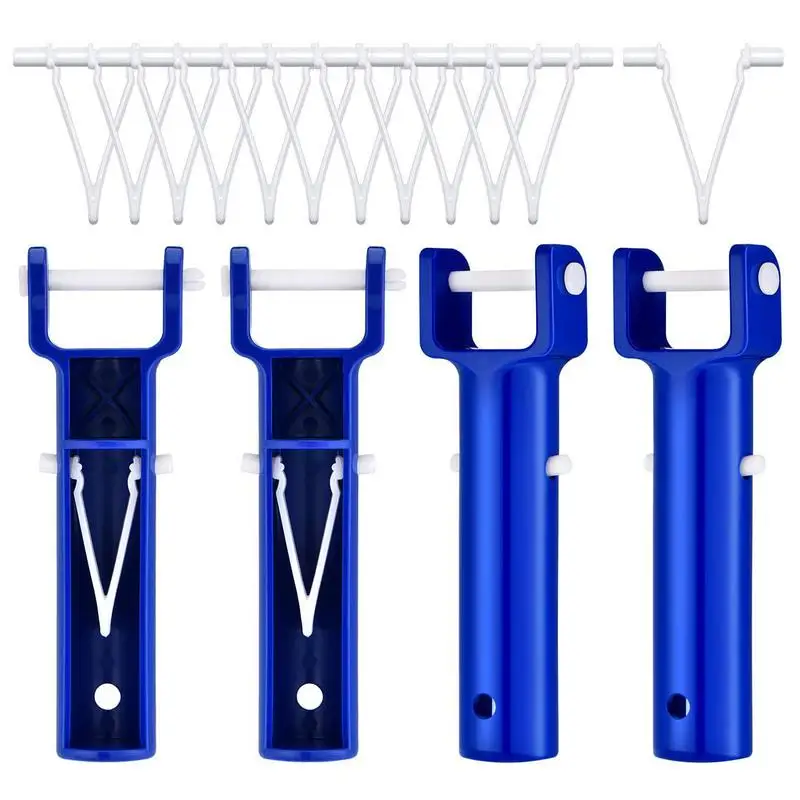 

Swimming Pool Pole Clips 12Pcs Pool Hooks For Poles V-Shaped Pool Brush Clip Pool Hooks Easy To Install Pool Accessories Tools