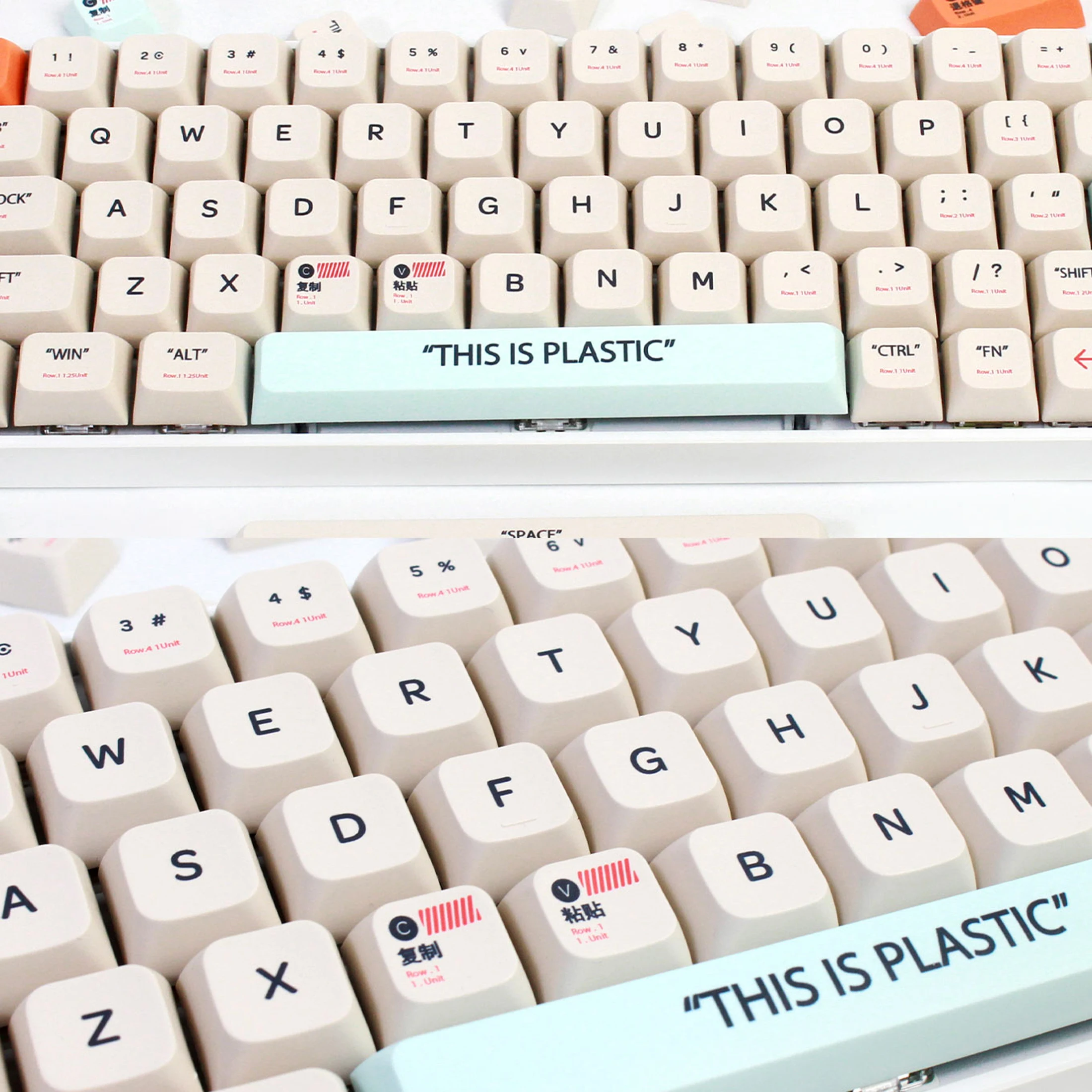 Conjunto de teclas PBT com teclas personalizadas de contorno XDA 60 65 75 100% adequadas para teclas retrô 61/64/68/84/87/100/104/108