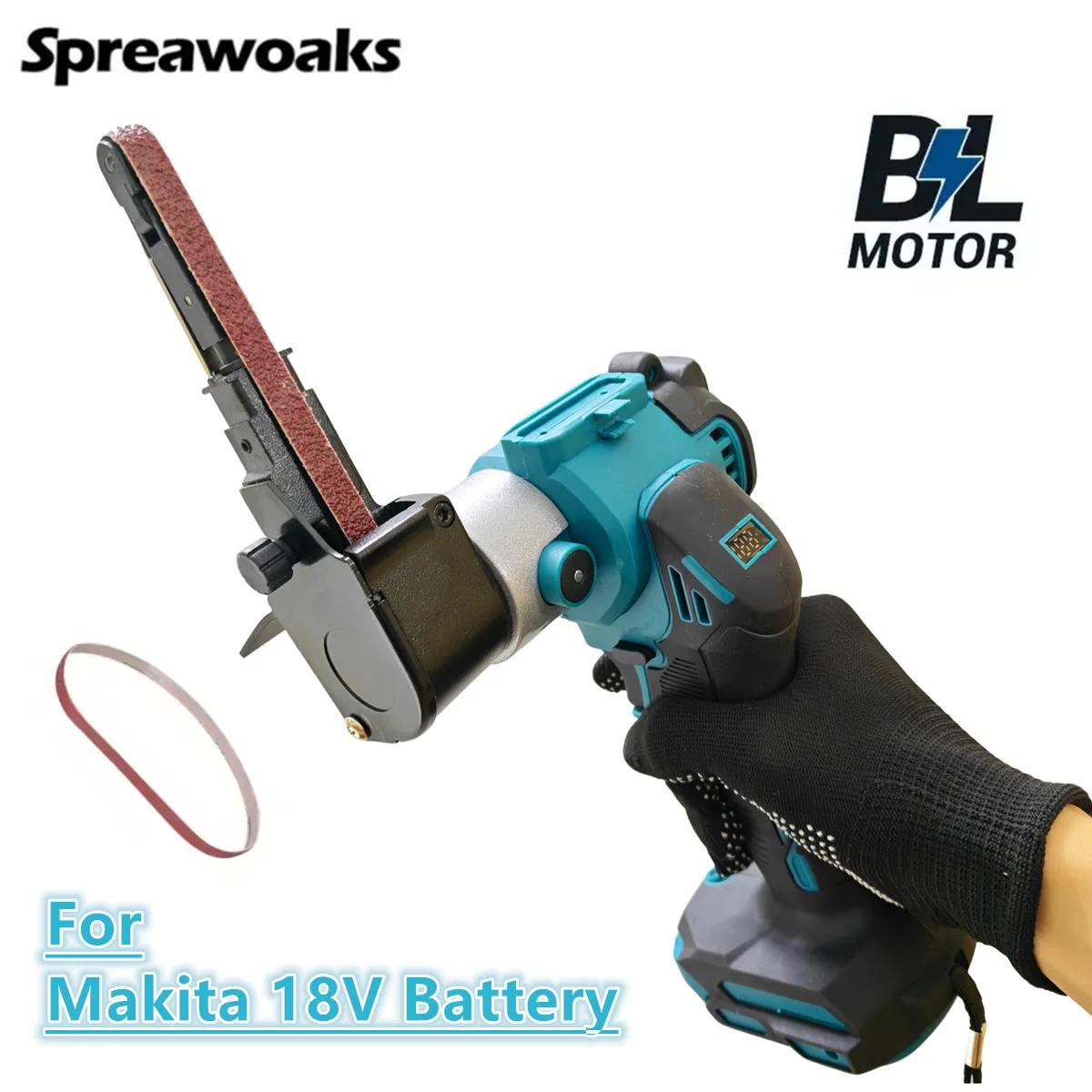 Brushless Electric Mini Belt Sander 11000RPM Angle Grinder Cordless Belt Sander Polisher Power Tool For Makita 18V Battery