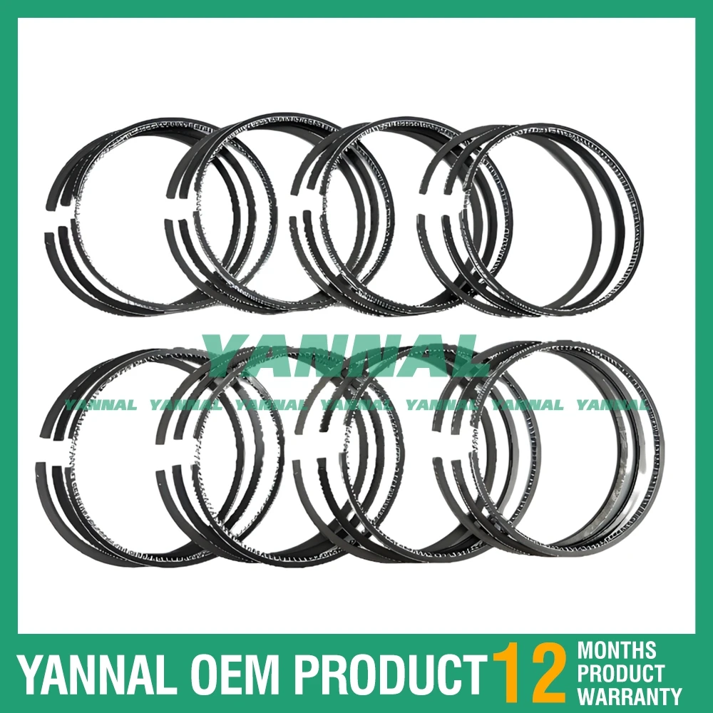 Fine quality 8PCS Piston Rings Set For Mitsubishi 8DC2 Diesel Engine Parts