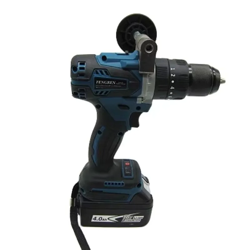 18 فولت/20 فولت/21 فولت 13 مللي متر مثقاب صدمي لاسلكي مفك براغي بدون فرش مع بطاريتين وشاحن