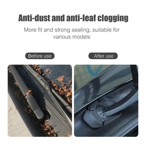 Imagen 2 del producto Cubierta protectora de brazo para limpiaparabrisas de coche, almohadilla de silicona para evitar hojas, accesorios a prueba de polvo, 2 piezas