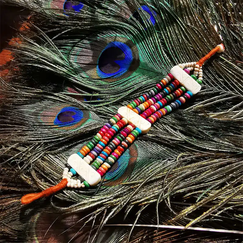 Красочный браслет из радужных костей с несколькими цепочками для девочек, Новое поступление 2025 года, BB-131