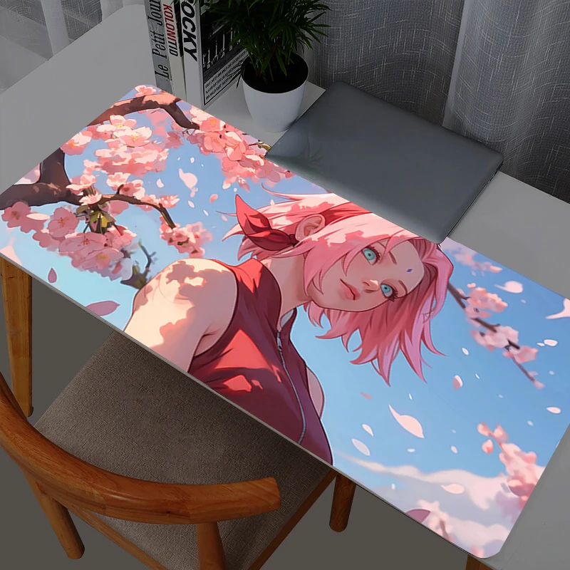 マウスパッド 大型 ナルト 桜 はるの ゲーマー XXL キーボード デスク マウスマット カーペット ラバー タピス ソリス ゲーミング ノートブック マウスパッド