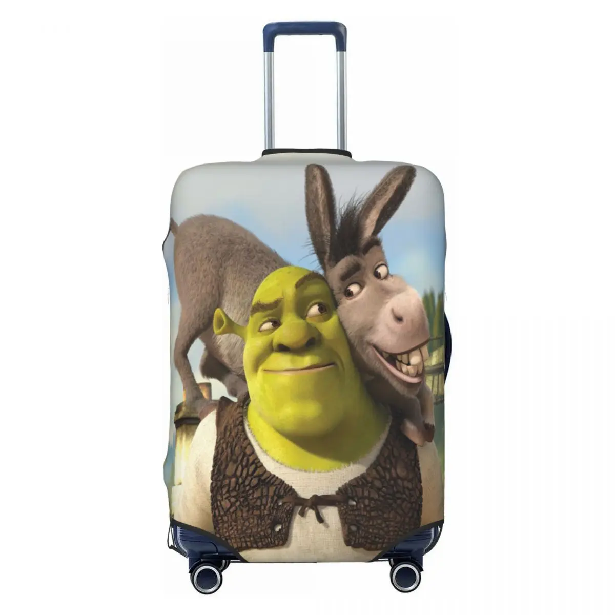 

Custom Donkey And Shrek Luggage Cover Protector Fashion Animated Movie Travel Suitcase Covers for 18-32 Inch