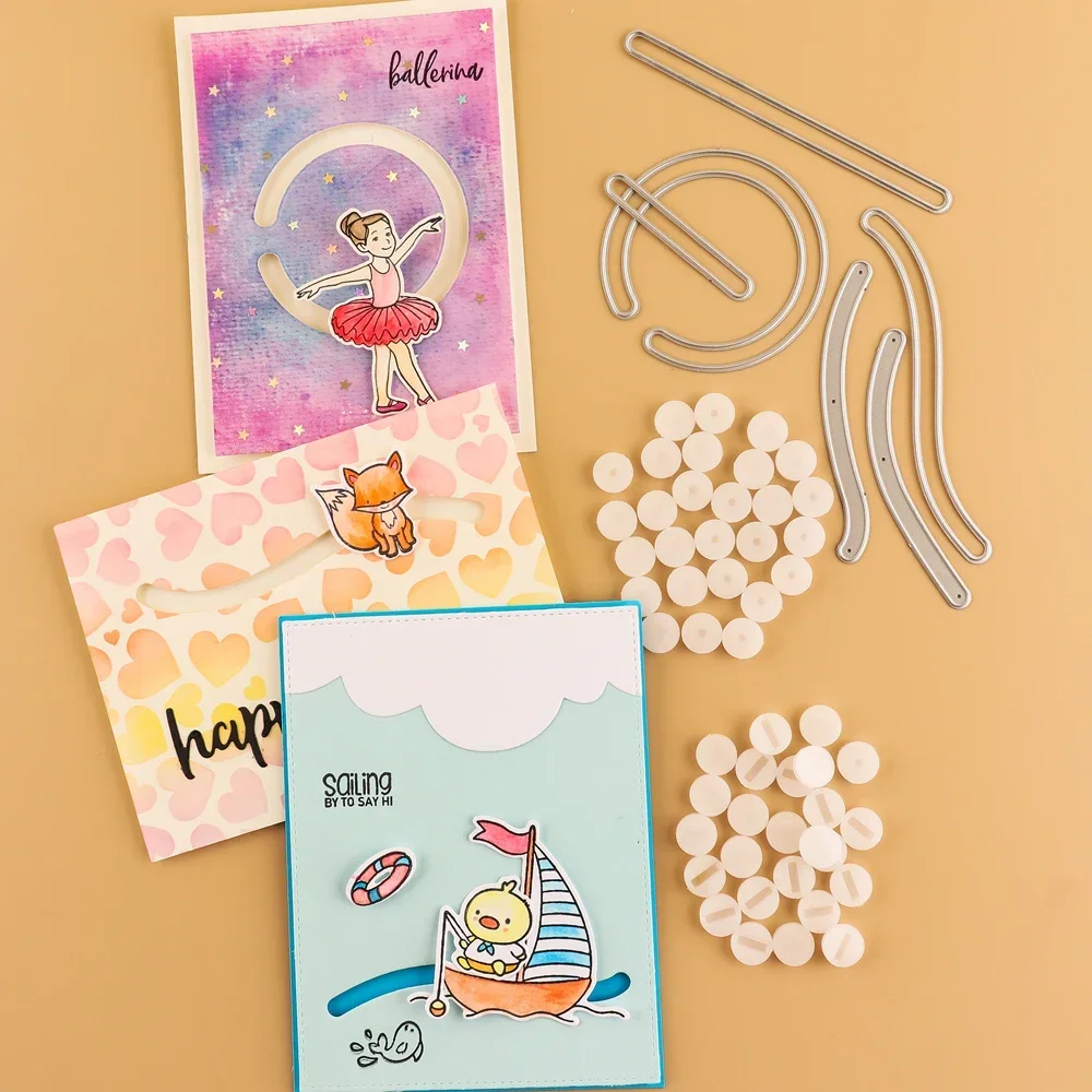 40pcs/set Gliders for Slider Cards Rotating Sliding 1.2cm Diameter for DIY Scrapbooking Handmade Interactive Slider Project Tool