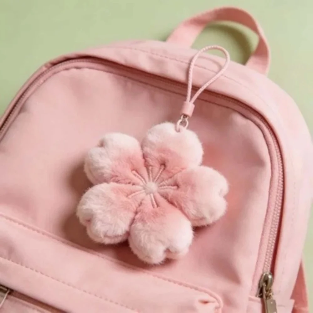2026 New Sakura Series Healing Plush Doll Pendant Keychain Cute Gift for Girlfriend Bag Decoration