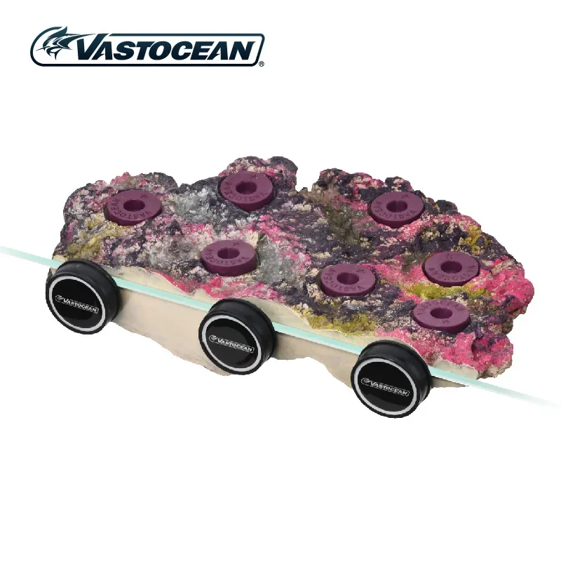 VASTOCEAN Aquascape Stone Suspension Simulation Coral Magnetic Ornamental Calcium Algae Colour Broken Branch Pedestal Holder