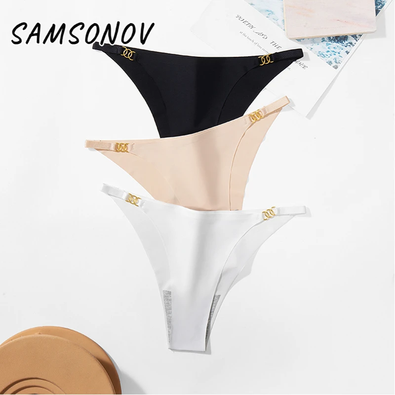 SAMSONOV Sexy Bikini Women's Panties Seamless Temptation Underwear Female Low-Waist Thin Belt Thong for Ladies Hot Lingerie New