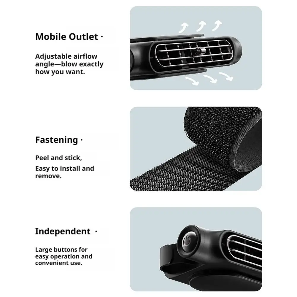 Car Seat Cooling Fan, Fast Cooling Backrest Fan For Auto Back Seat, Easy Installation & Removal Car Fan Car Accessories