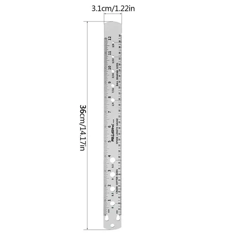 Bike Spoke Ruler Double-Sided Printing Bicycle Spoke Measuring Tool Easy To Use Gauge Screw Measuring Tool