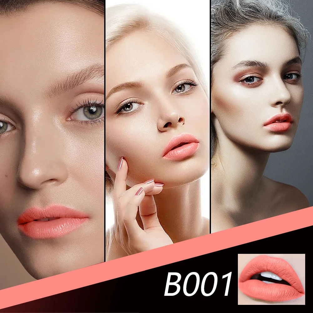 Waterproof Korean Nude Velvet Matte Lipstick Long Lasting 14 Colors Pink Dark Red Private Label Put Your Own Logo Wholesale