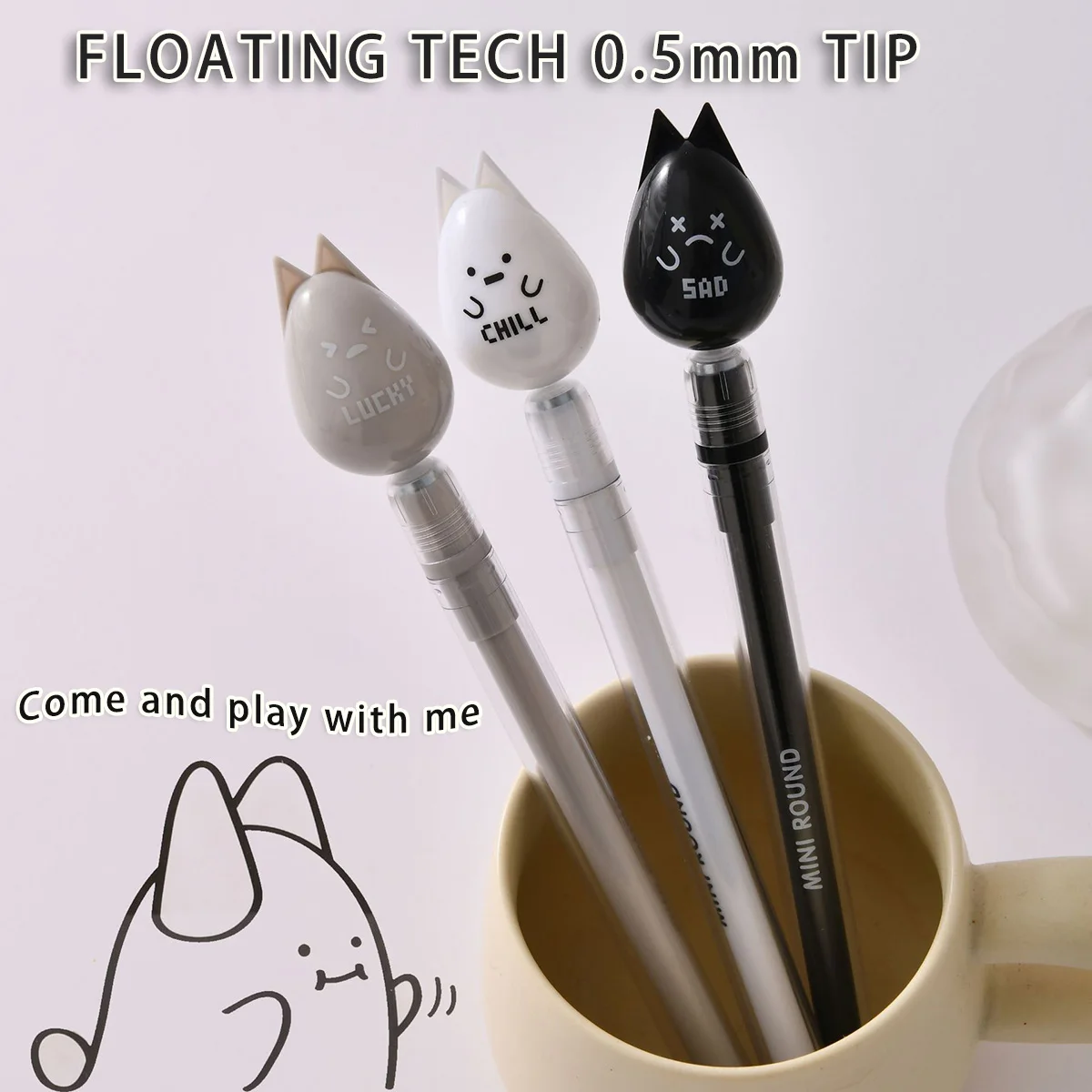 Magnetic Levitating Pen Needle Tip Floating Tech Smooth Gel Ink Smart Study Tools Student Exam Gift Ultimate Work Efficiency